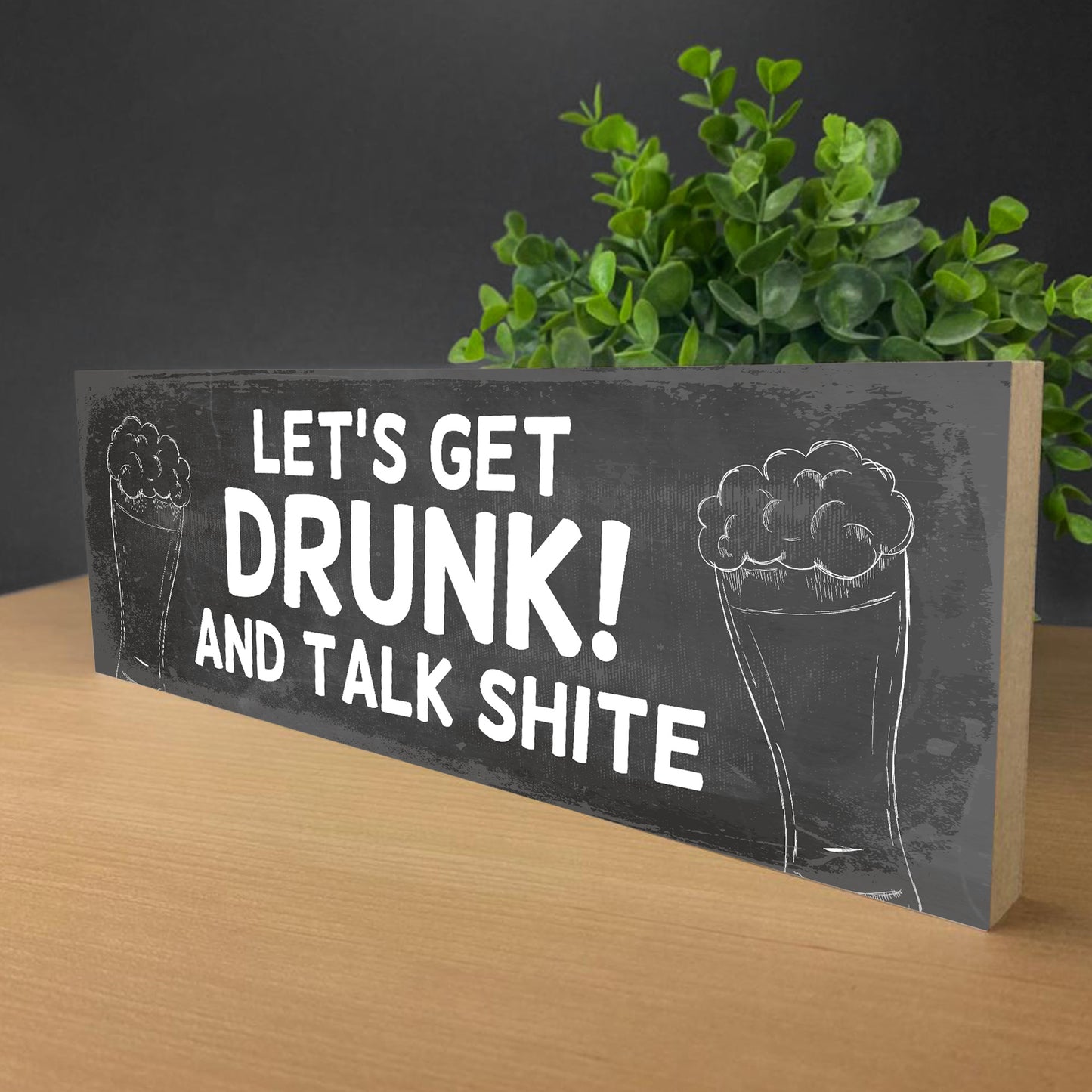 Funny Bar Sign Wooden Bar Sign Standing Plaque Man Cave Sign
