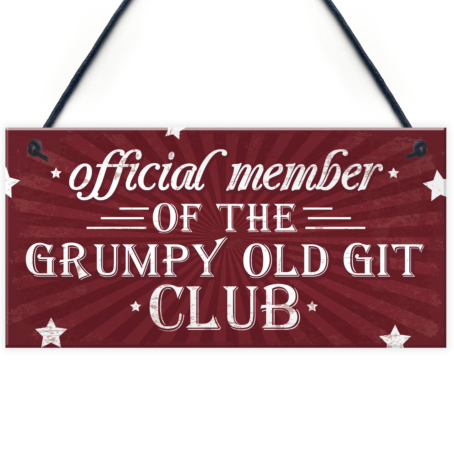 Grumpy Git Club Funny Birthday Gift For Dad Grandad Hanging Sign
