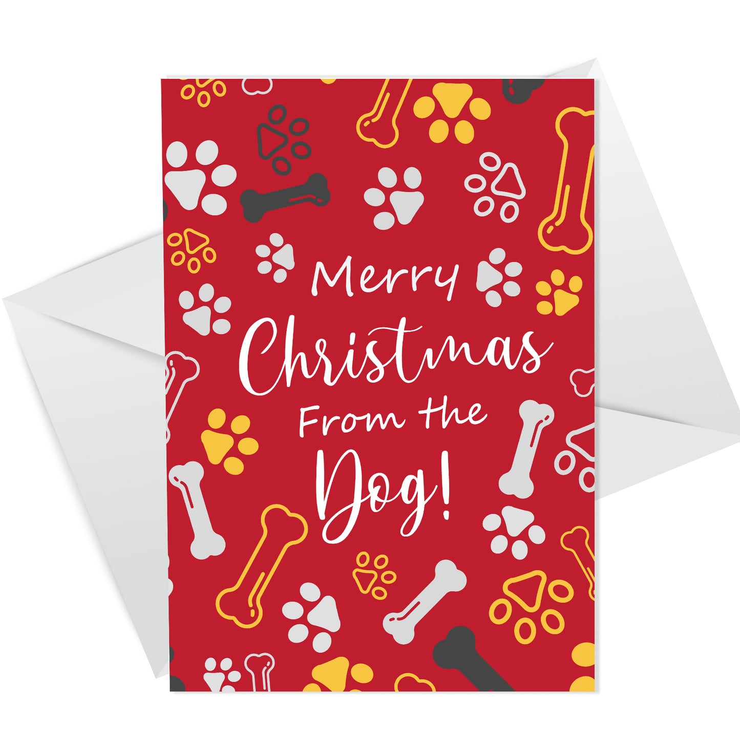 Merry Christmas Card From The Dog Funny Christmas Card For Mum