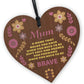 Mum Plaque Thank You Gift For Mum On Mothers Day Birthday