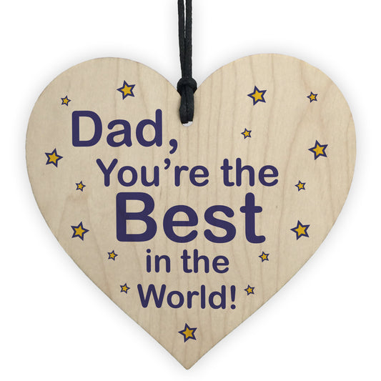 Best Dad Gifts Wood Heart Fathers Day Birthday Gift For Dad
