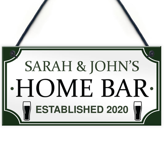 PERSONALISED Home Bar Hanging Sign Garden Plaque Man Cave