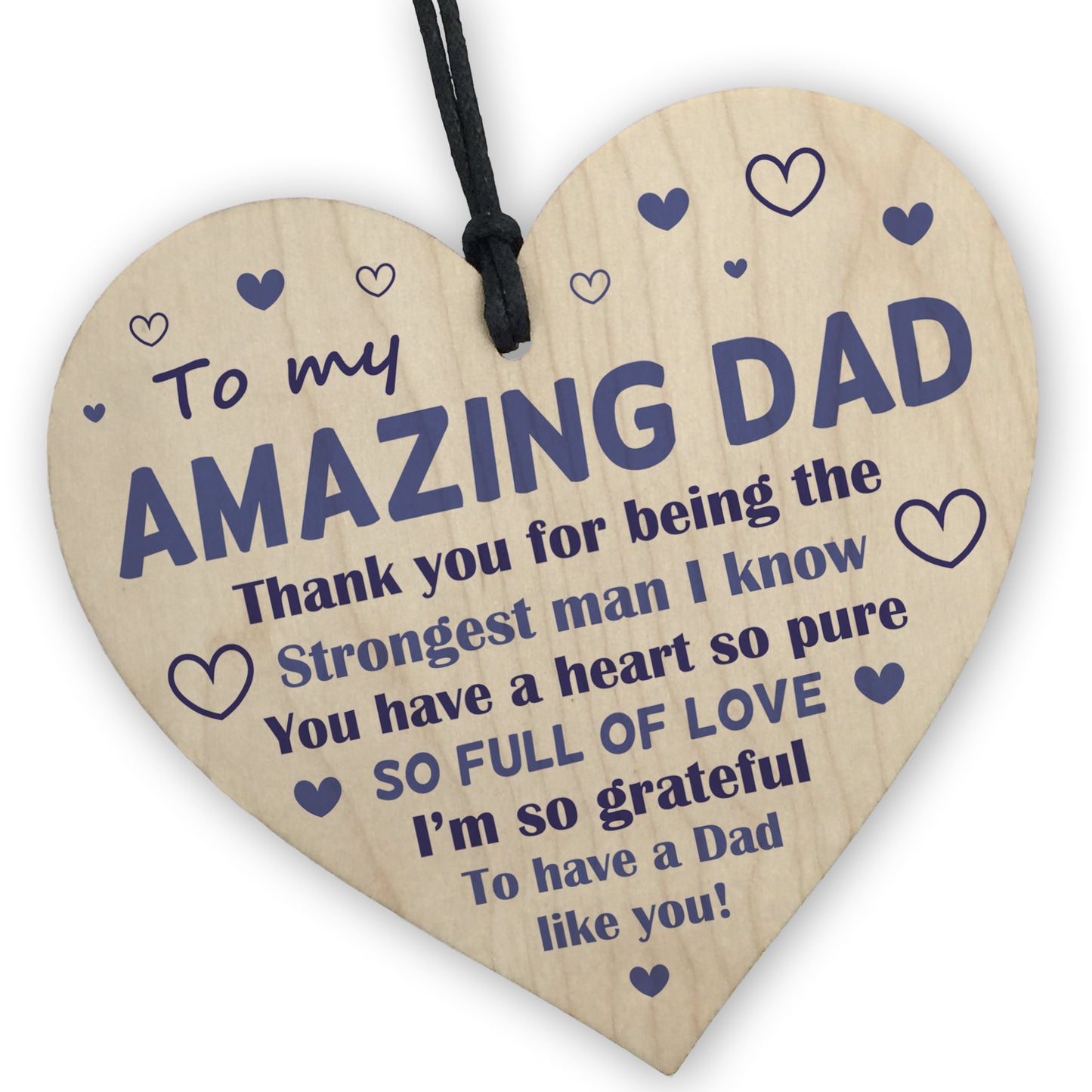 Birthday Gift For Dad Heart Fathers Day Gift For Amazing Dad