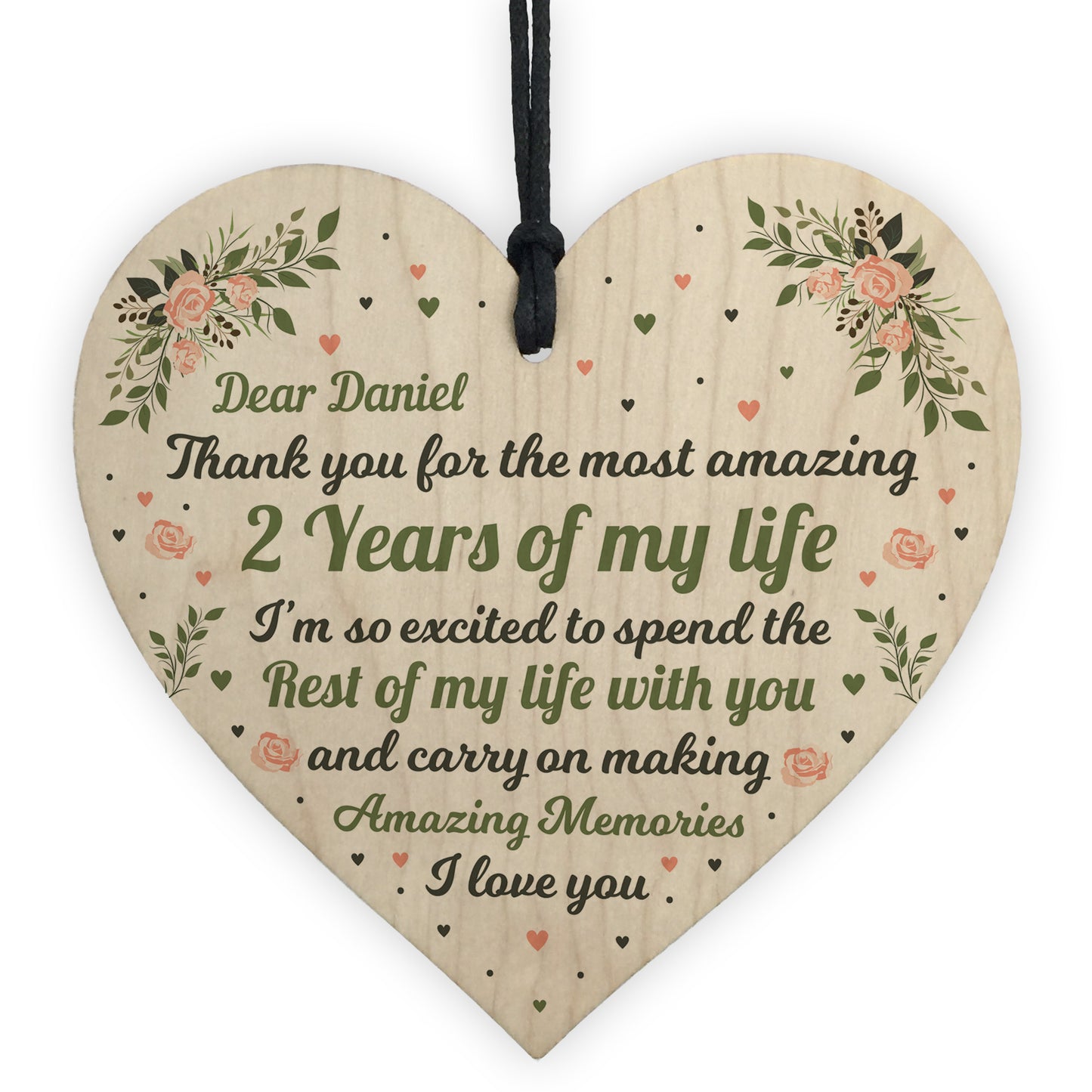 Personalised 1st 2nd Anniversary Gift For Husband Wife Boy Girl