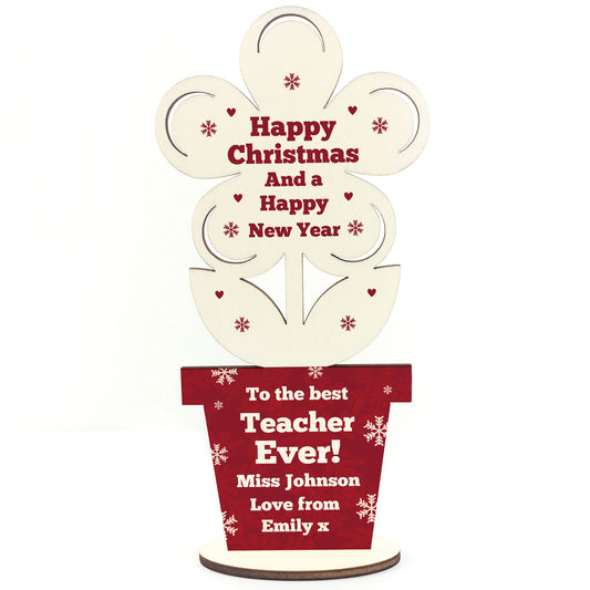 Happy Christmas Teacher Gift Flower Gift For Teacher Assistant