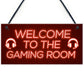 Gaming Room Sign Welcome Sign For Man Cave Boys Bedroom Gift