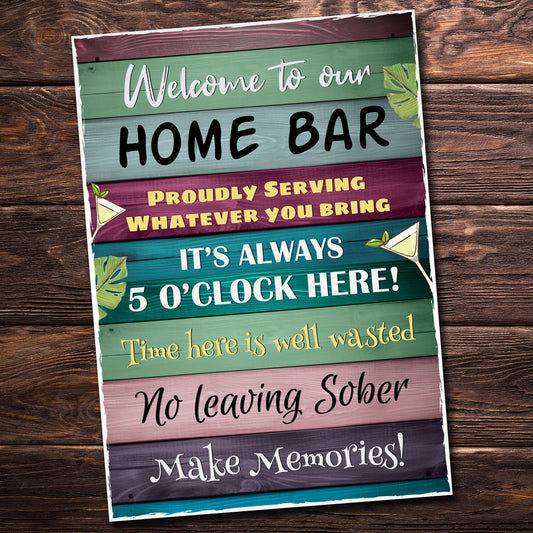 Bar Accessories for Home Pub Bar Welcome Sign Outside Garden