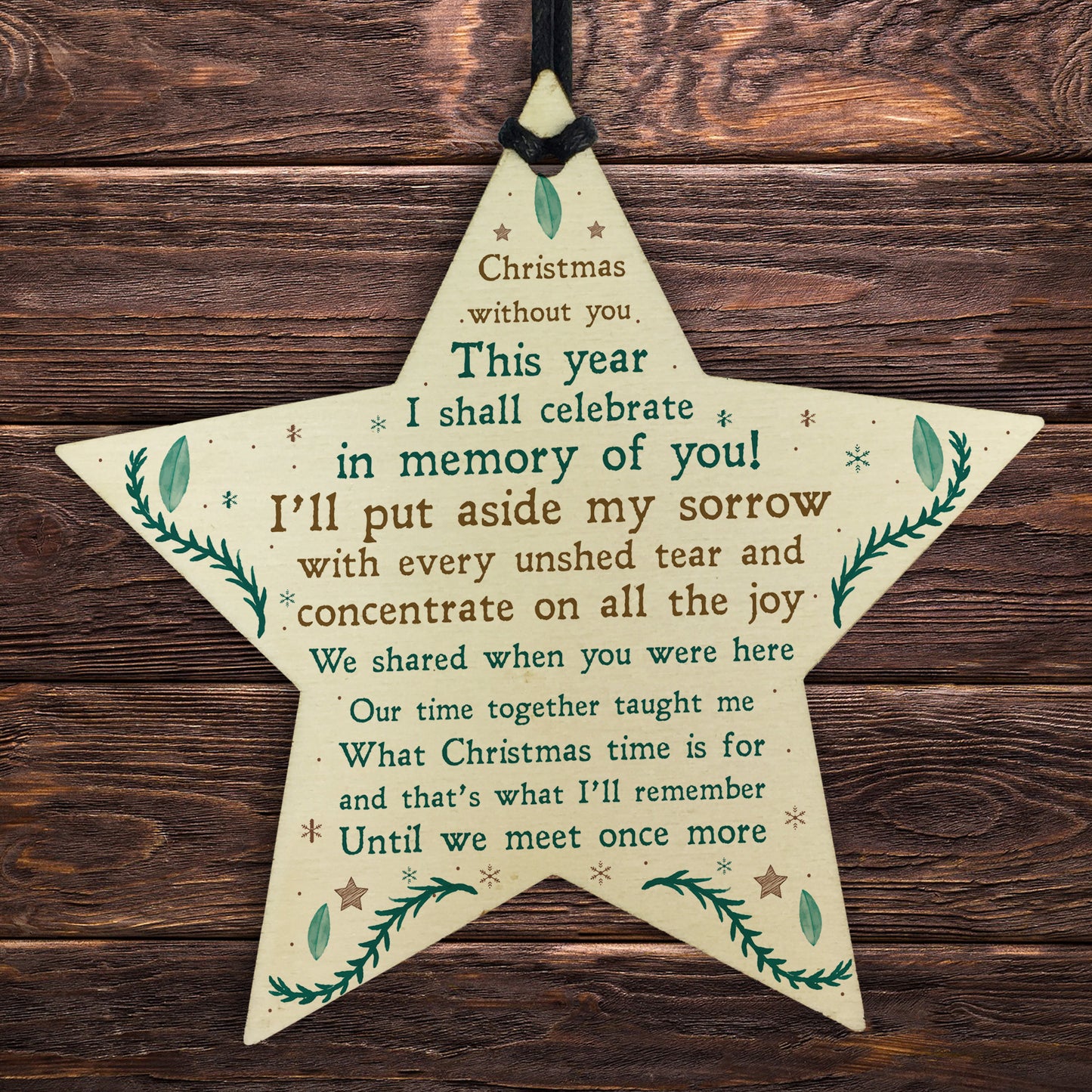 Memorial Sign For Mum Dad Nan Grandad Memory Plaque Xmas Tree