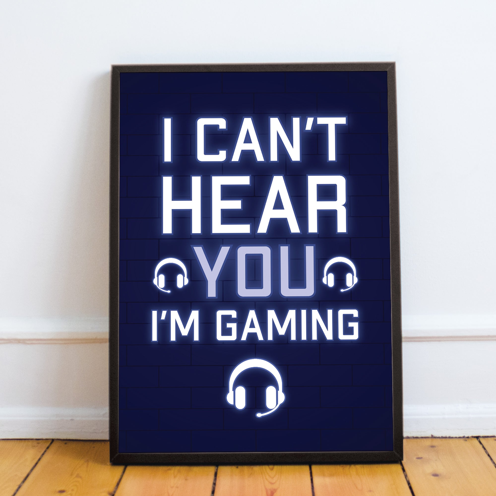 Framed Gaming Print For Games Room Boys Bedroom Gamer Poster – Red ...