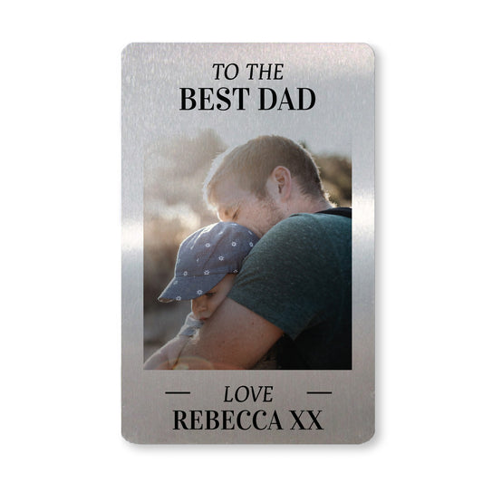 Best DAD Ever Gift Personalised Photo Wallet Card Birthday Gift