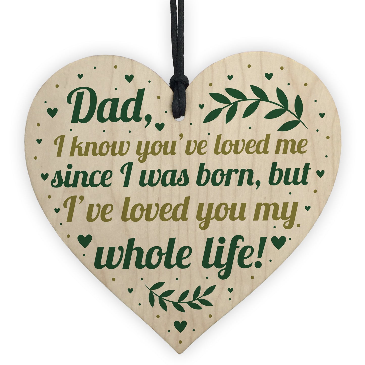 Gifts For Dad From Son Daughter Wooden Heart Birthday Christmas