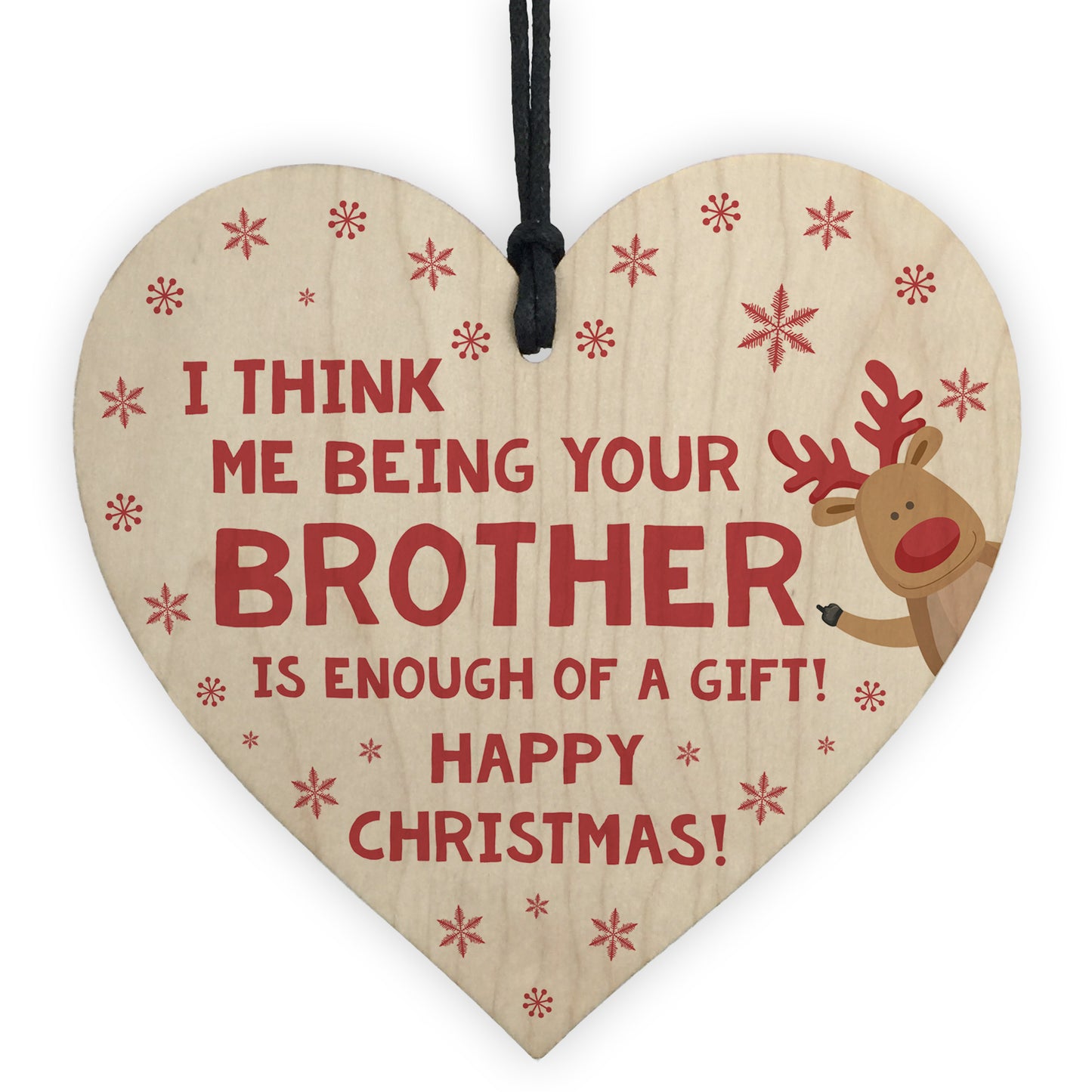 FUNNY Joke Christmas Gift For Sister Wood Heart Sister Gift