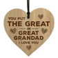 Great Grandad Gifts Engraved Heart Birthday Gift For Grandad