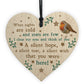 Robin Christmas Memorial Bauble For Mum Nan Dad Grandad Heart