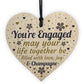 Engagement Gift Wooden Heart Wedding Gift Card Party Decorations
