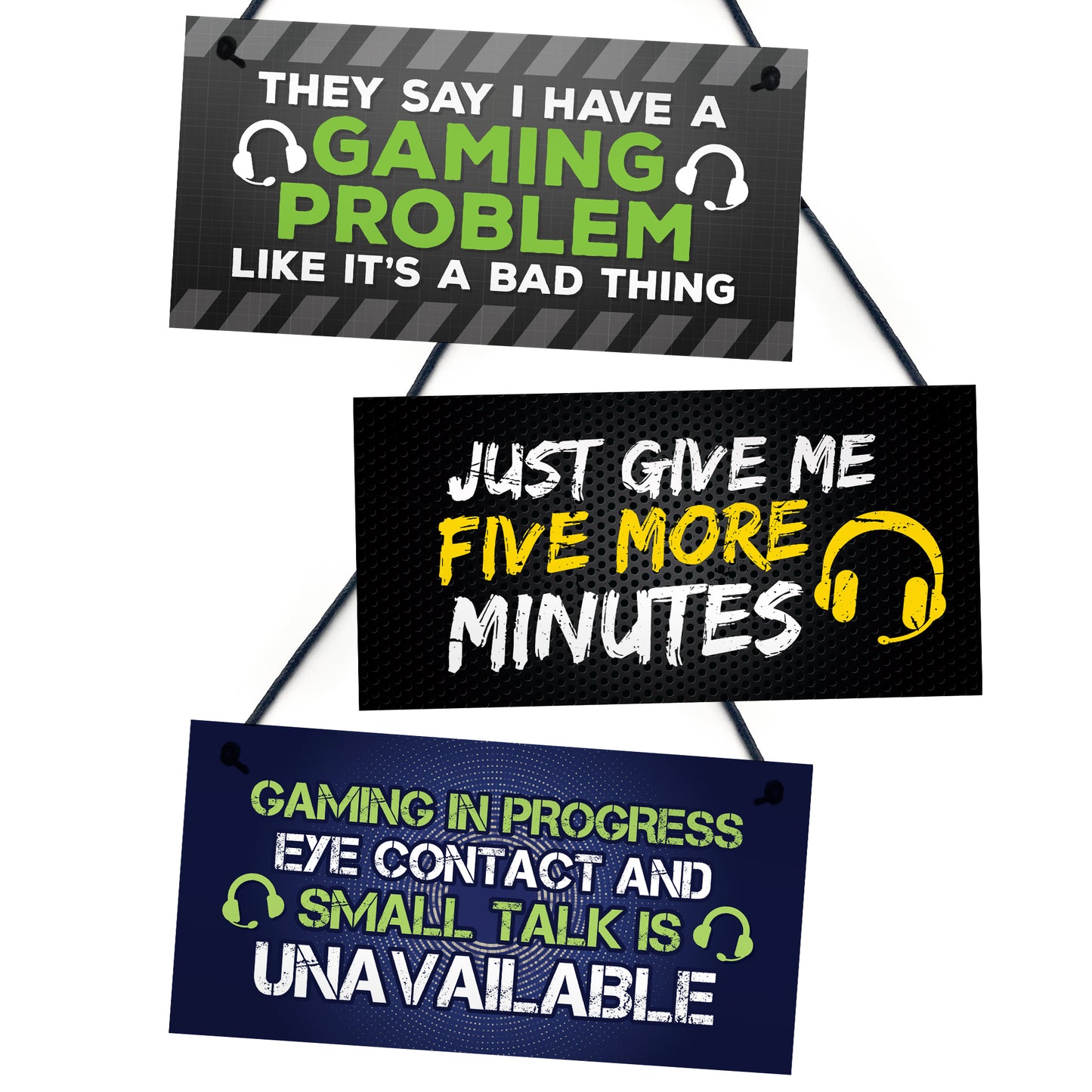 Gaming Signs For Boys Bedroom 3 PACK Gamer Gift For Son Brother