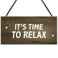 Garden Sign For Outdoor Time To Relax Novelty Hot Tub Sign Funny