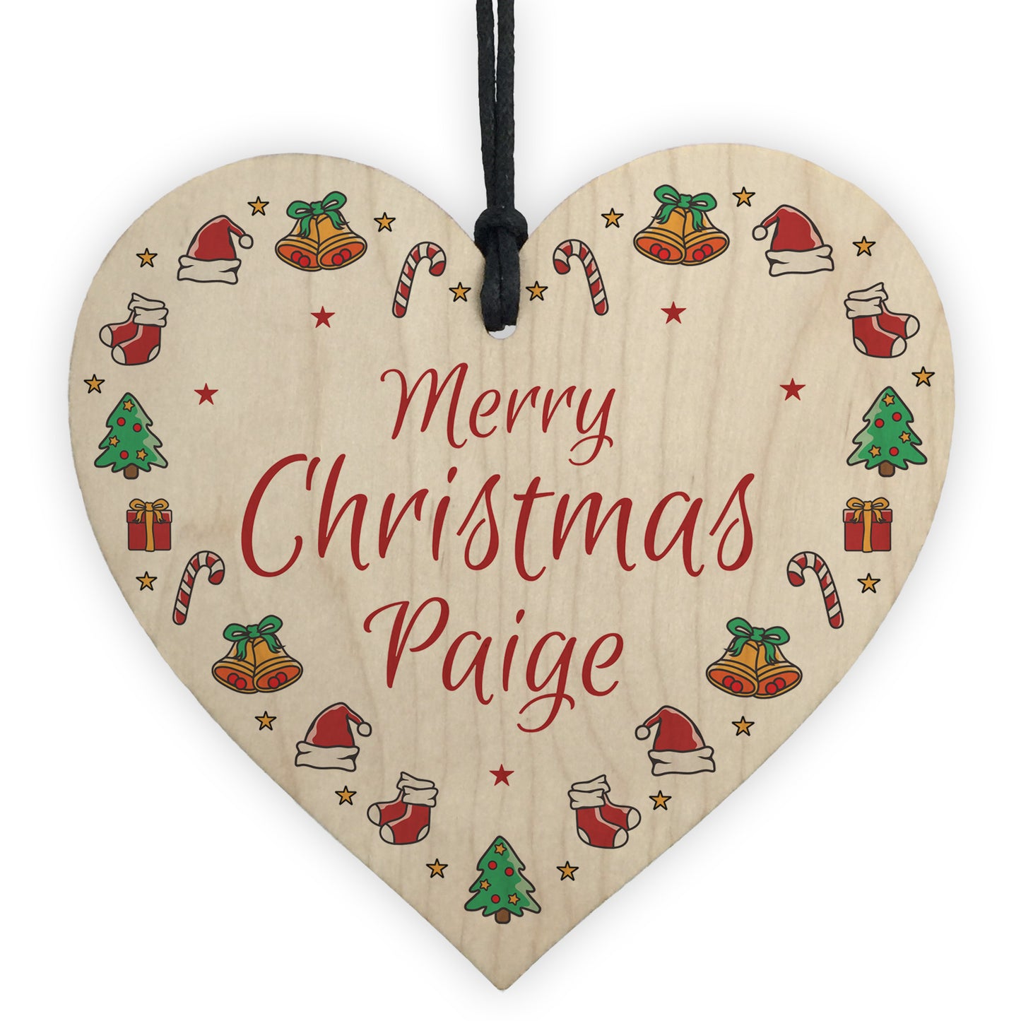 Christmas Bauble For Daughter Son Personalised Heart Decoration