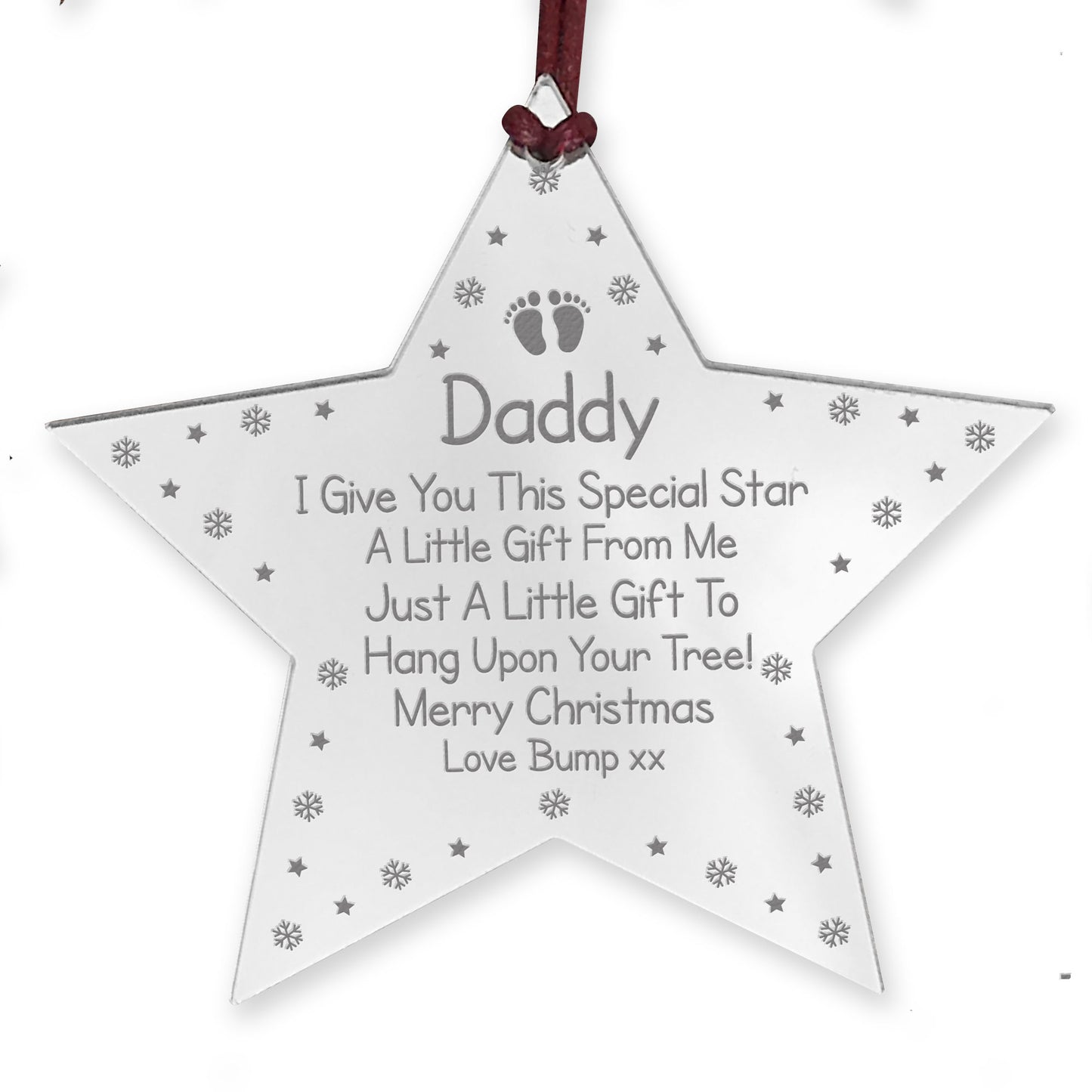 Daddy To Be  Gift Engraved Star From Bump Gifts Christmas Gift