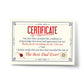 Funny Unusual Gift For Dad Certificate Fathers Day Birthday Gift