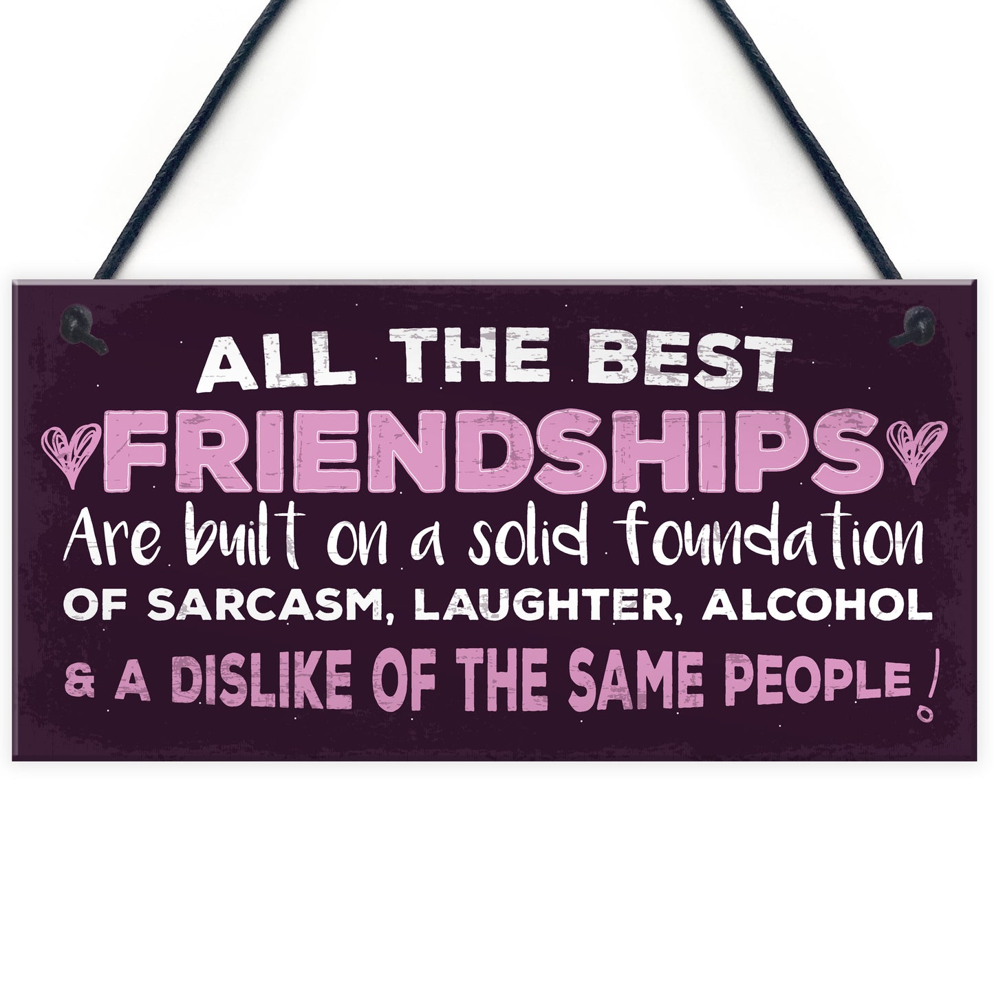Friendship Sign Best Friend Plaque Funny Novelty Alcohol Gift