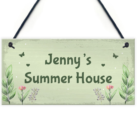 Personalised Summer House Plaque Garden Shed Sign Garden Decor