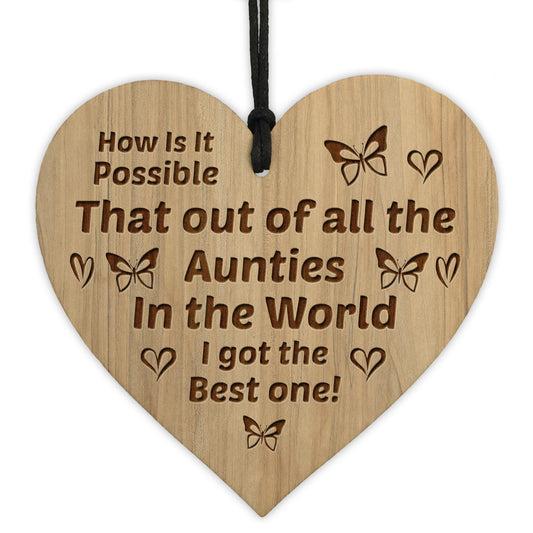 Auntie Gifts For Birthday Mothers Day Engraved Heart Thank You