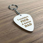 Dad Engraved Guitar Pick Keyring Fathers Day Birthday Dad Gifts