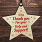 Thank You For Your Help And Support Gift Star Volunteer Teacher