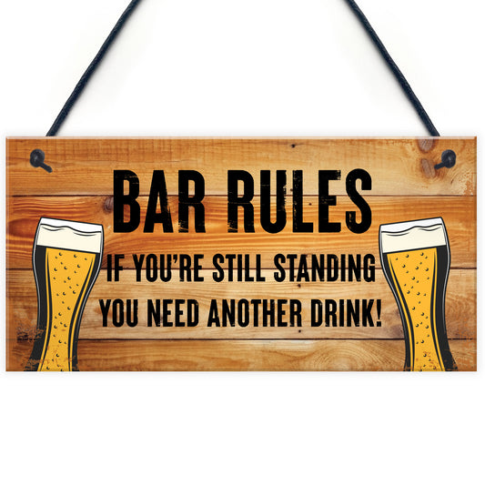 Bar Signs For Home Bar Rules Alcohol Funny Quote Shabby Chic