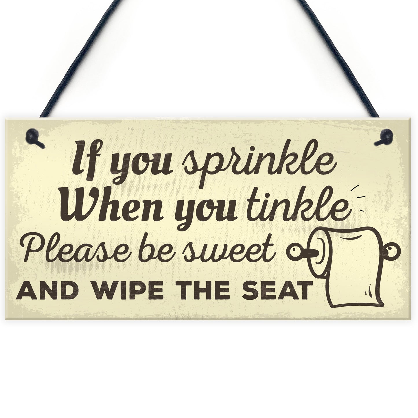 Funny Toilet Bathroom Sign For Door Hanging Plaque For House