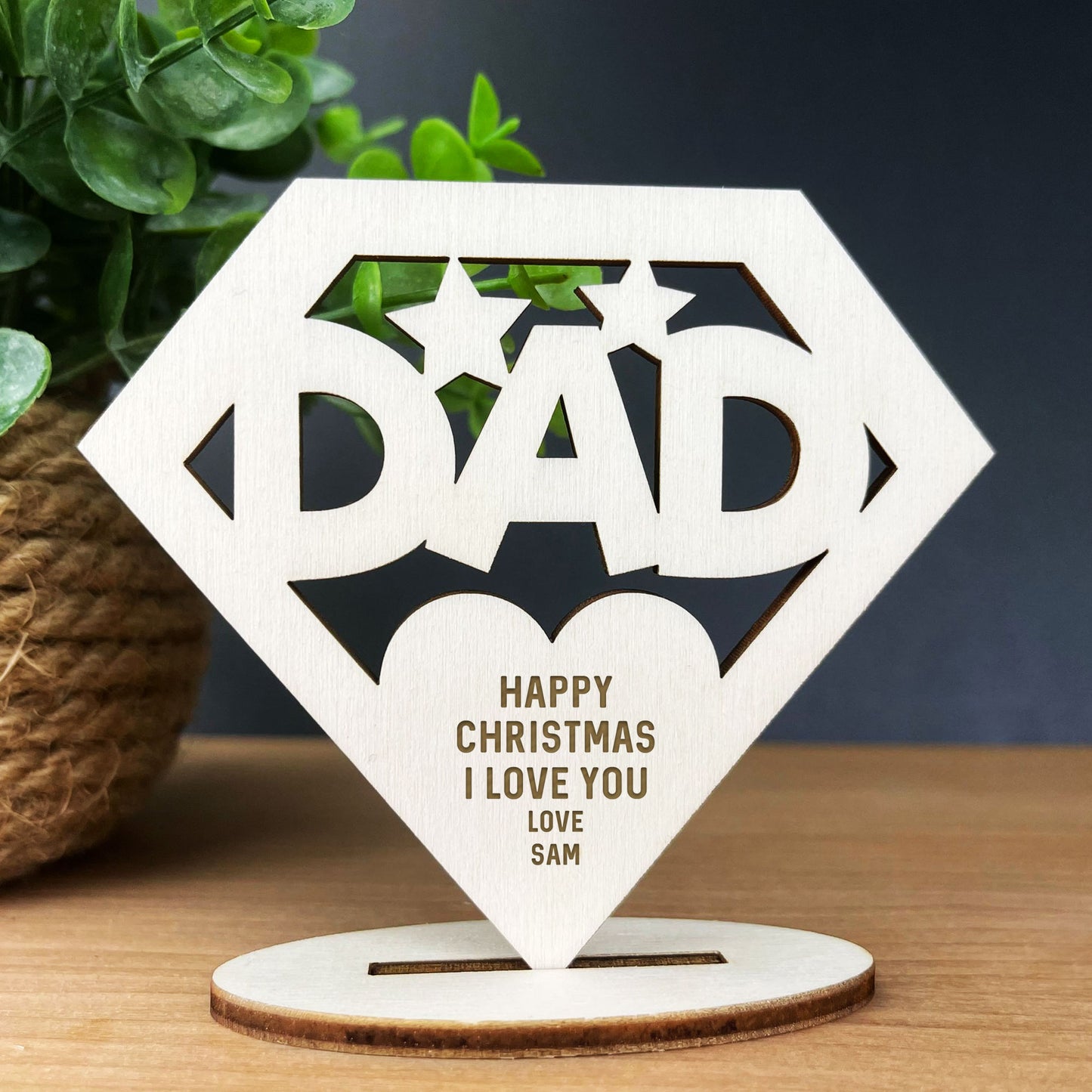 Christmas Gift For Dad Personalised Superhero Sign
