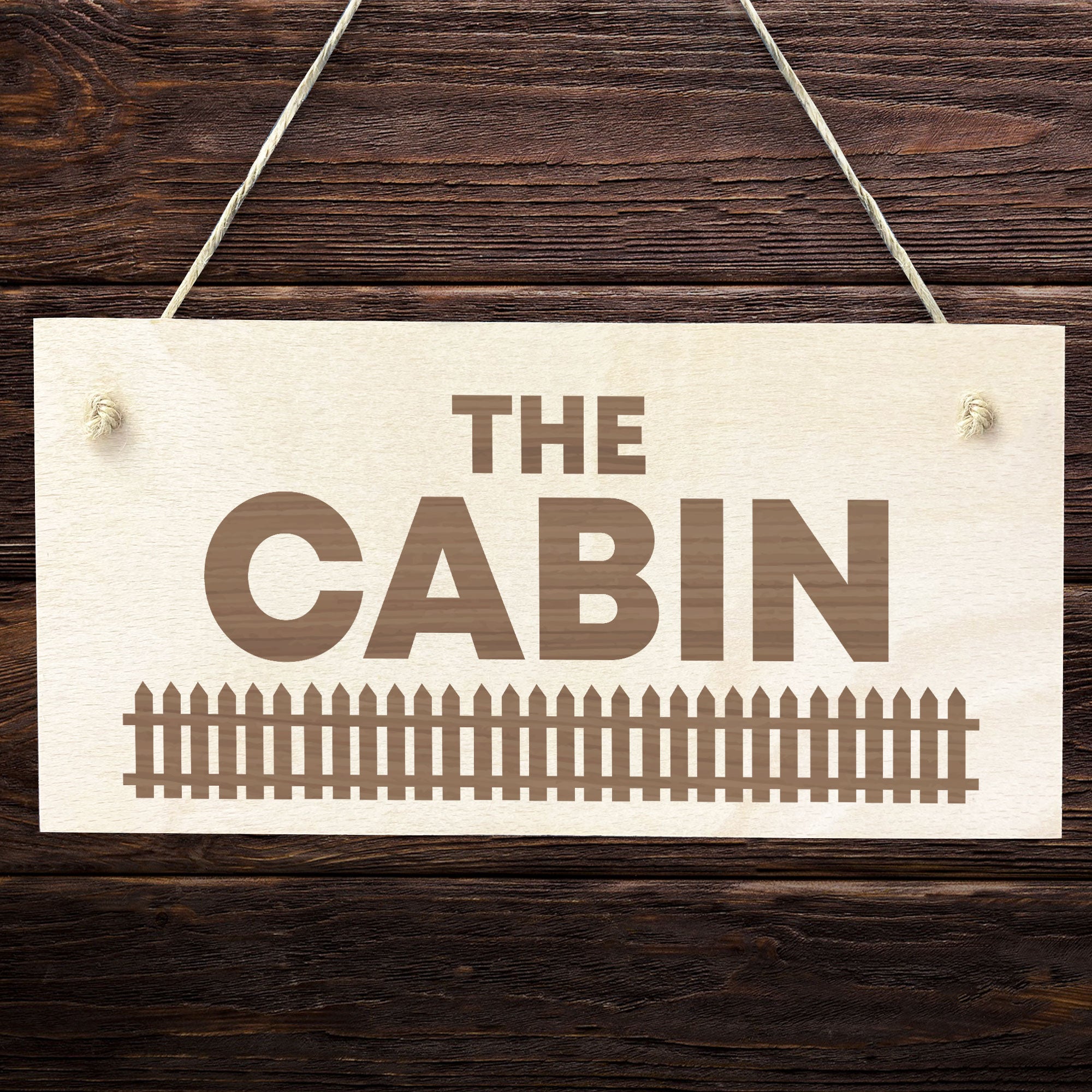 Garden Plaque THE CABIN Sign Shed Sign Man Cave Sign – Red Ocean Gifts