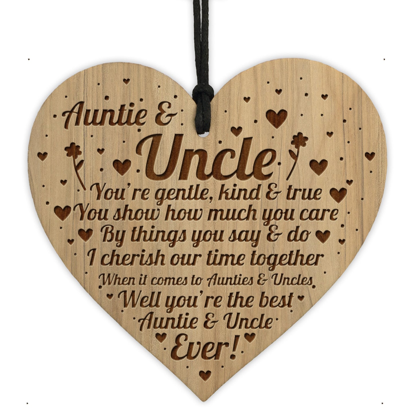 Auntie And Uncle Plaque Engraved Heart Auntie Gifts Uncle Gifts