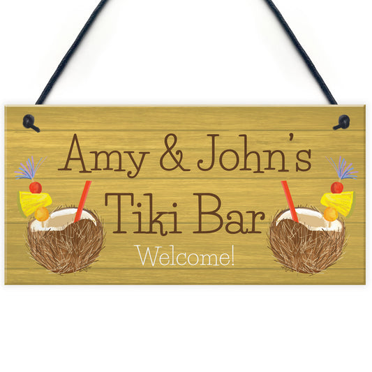 Personalised Tiki Bar Garden Sign Home Decor Signs For Garden