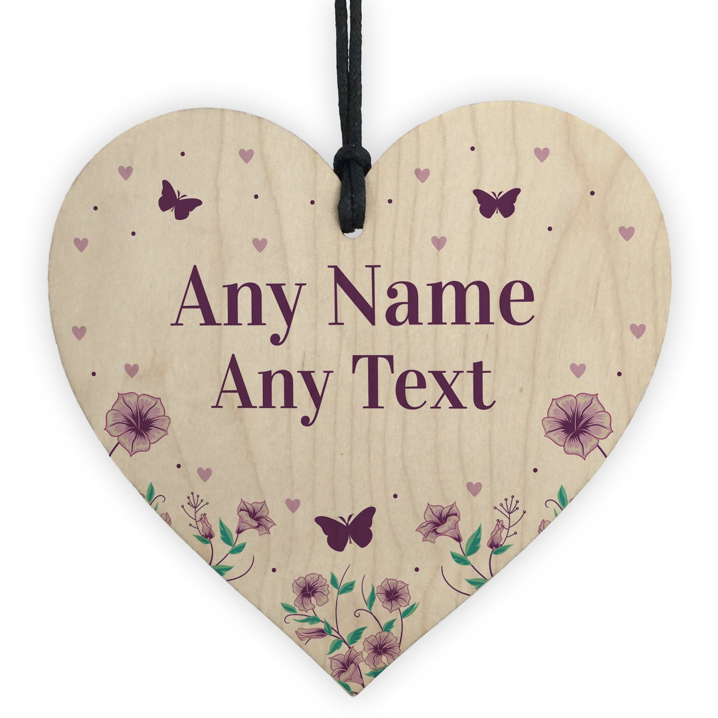 Personalised Floral Heart Plaque Friendship Gift Best Friends