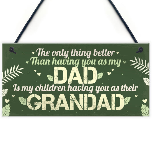 Dad Grandad Grandparent Gifts Hanging Plaque Thank You Birthday