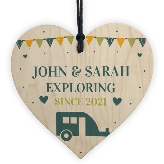 Personalised Caravan Sign Hanging Door Plaque Retirement Gift