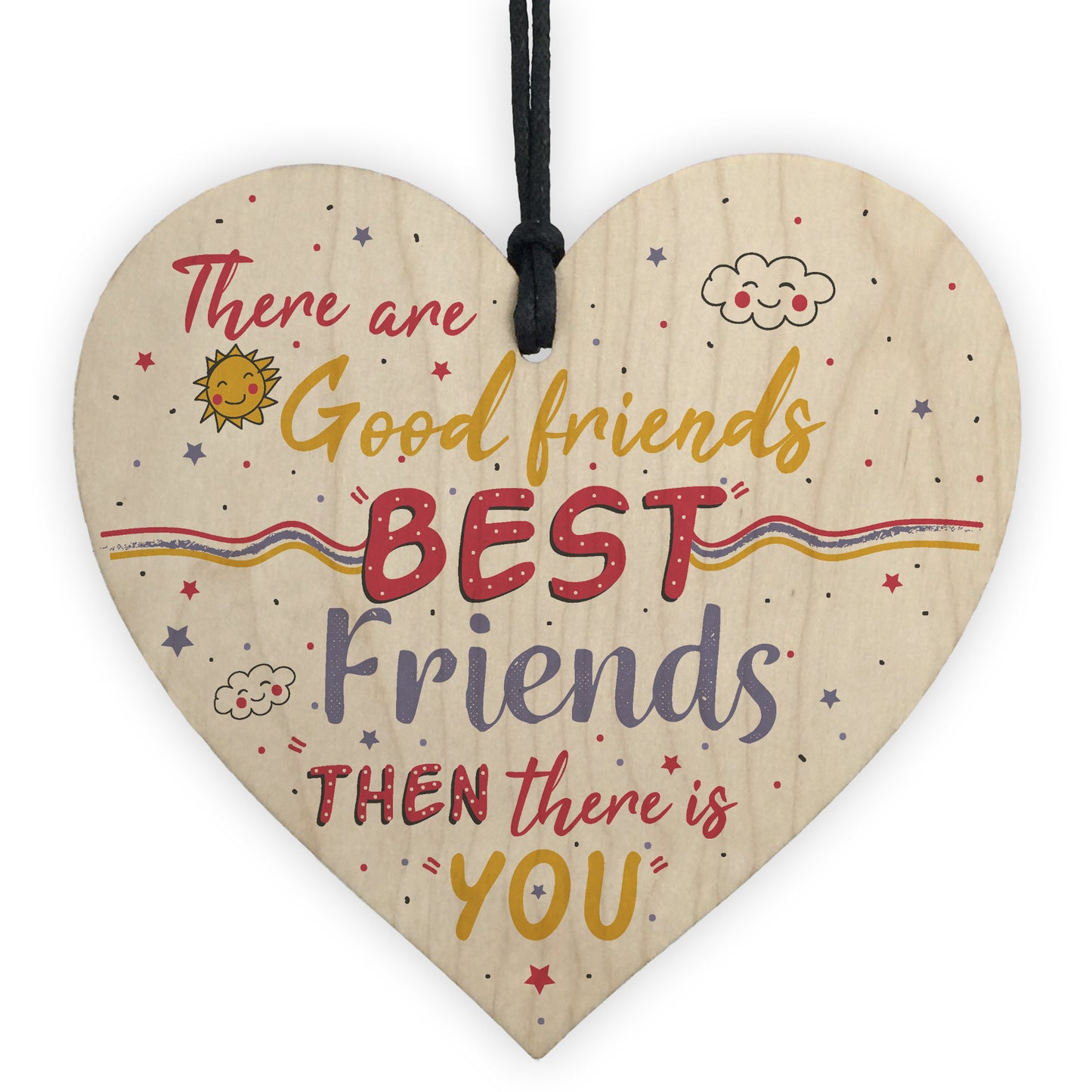 Christmas Gift For Best FRIEND Wood Heart Funny Friendship Gift