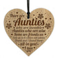 Auntie Plaque Engraved Heart Auntie Birthday Christmas Gifts