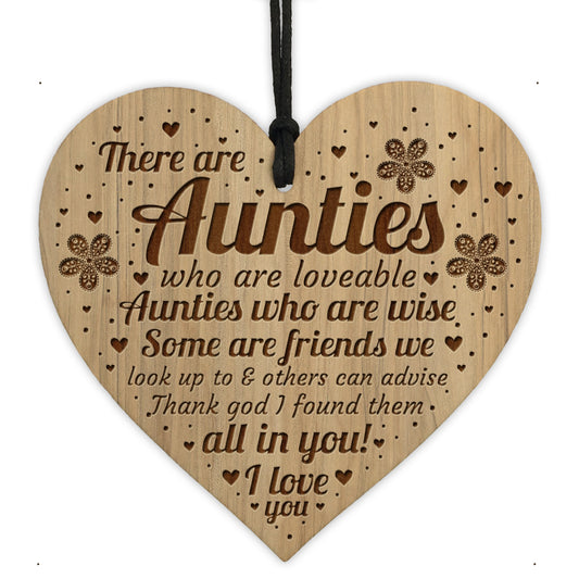Auntie Plaque Engraved Heart Auntie Birthday Christmas Gifts