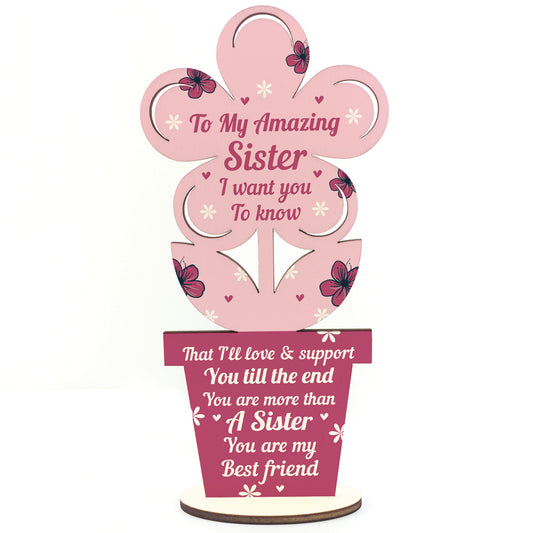 Sister Birthday Christmas Gifts From Brother Sister Wood Flower