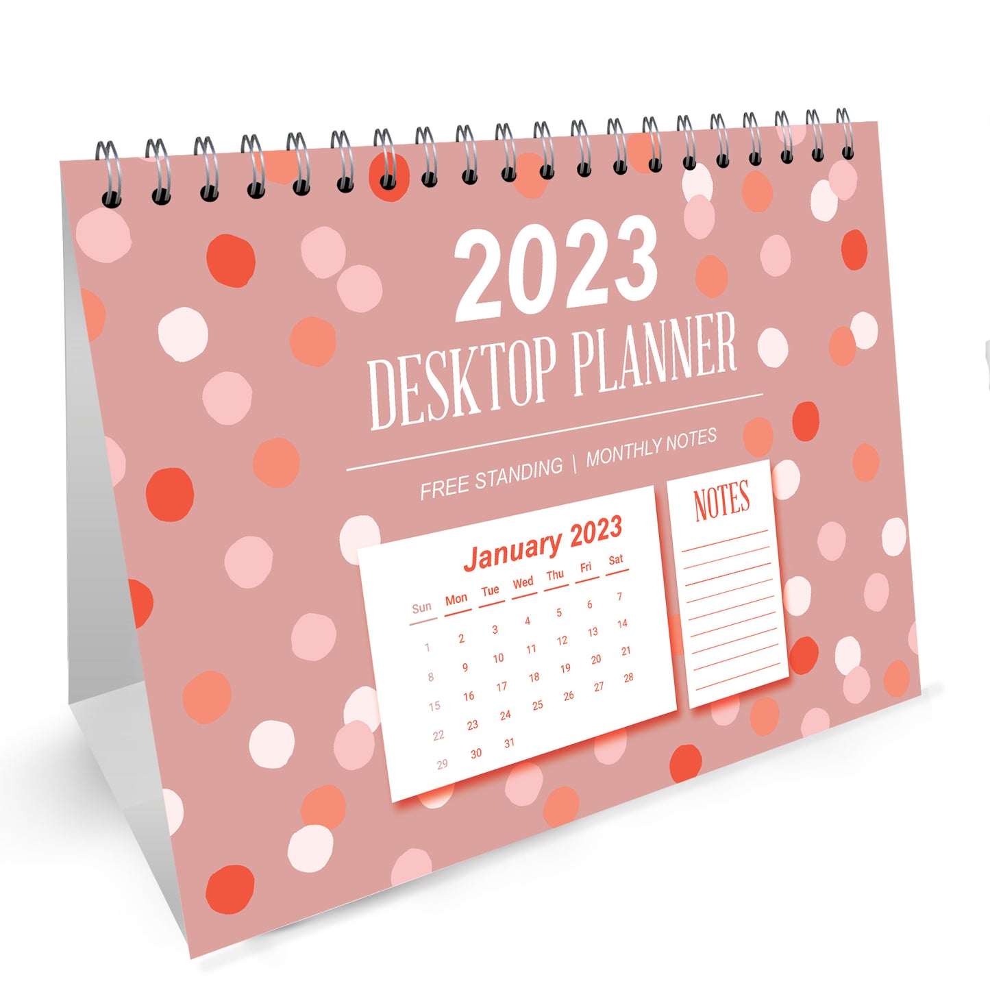 2023 Month to View Flip Over Desk Top Calendar Planner For Girls
