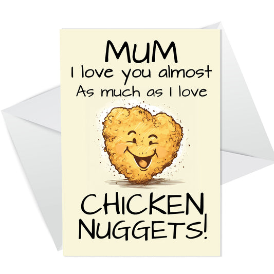 Funny Joke Mum Birthday Card Chicken Nugget Theme Birthday Card