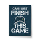 Blue Gaming Print Poster Playstation Inspired Boys Bedroom Sign