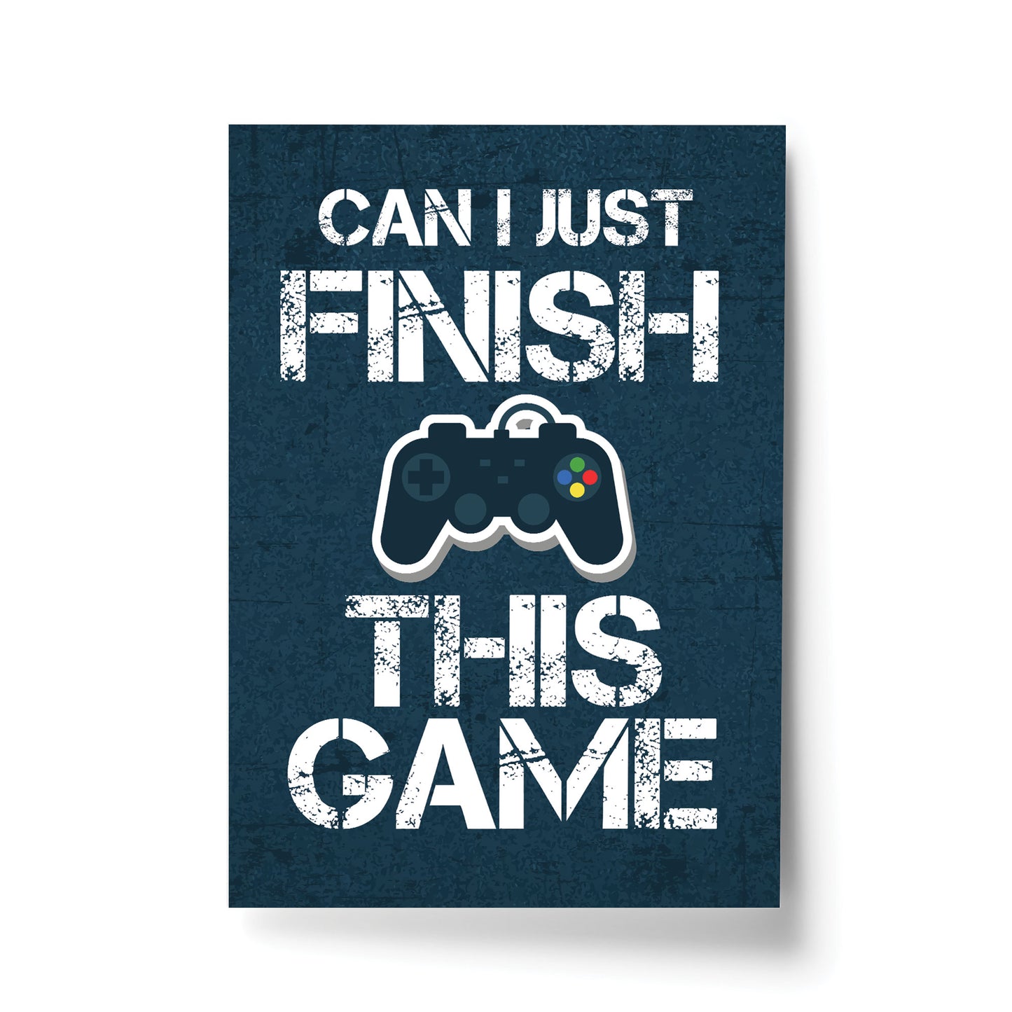 Blue Gaming Print Poster Playstation Inspired Boys Bedroom Sign