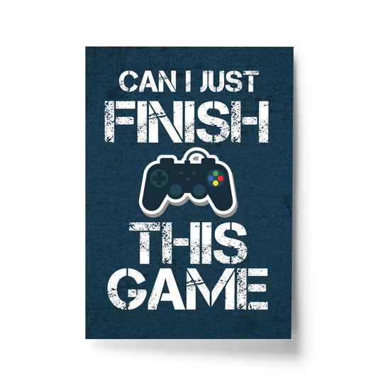 Blue Gaming Print Poster Playstation Inspired Boys Bedroom Sign