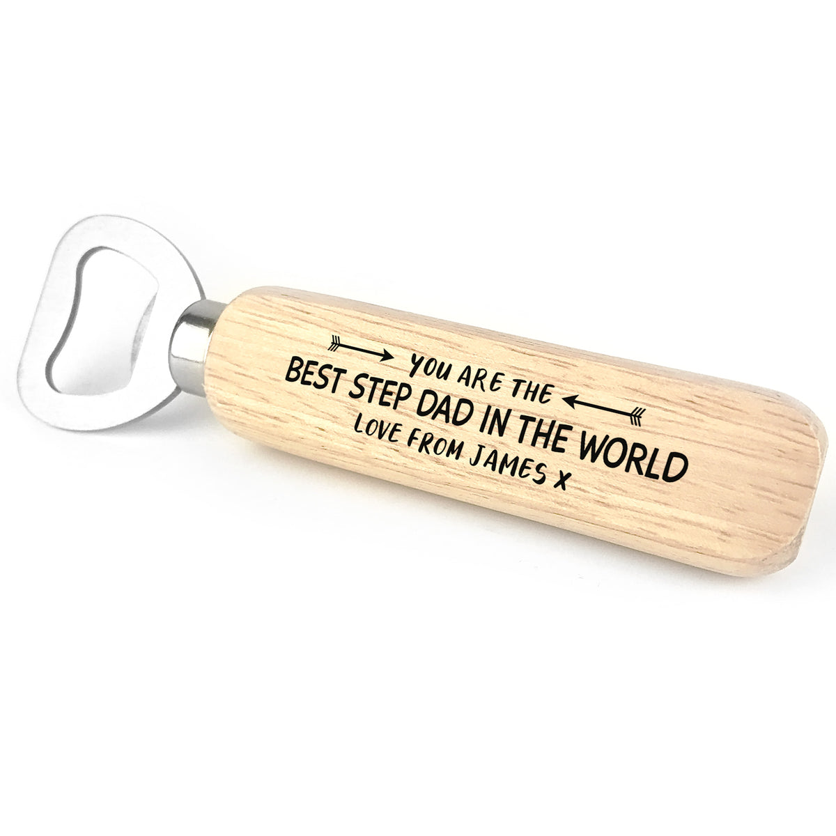 Personalised Step Dad Gift For Birthday Christmas Bottle Opener