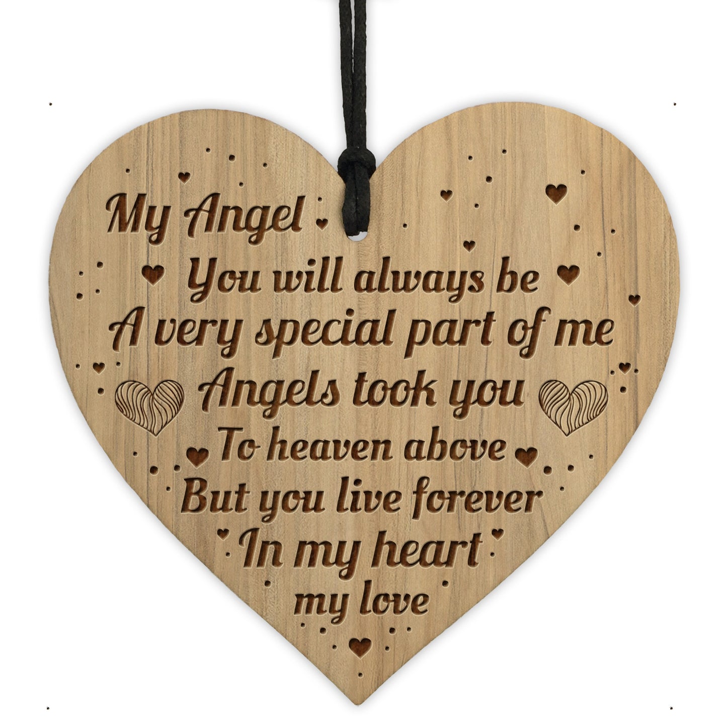 Memorial Plaque For Husband Wife Engraved Hanging Heart