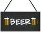 Beer Sign Hanging Home Bar Man Cave Pub Garage Sign Beer Gift